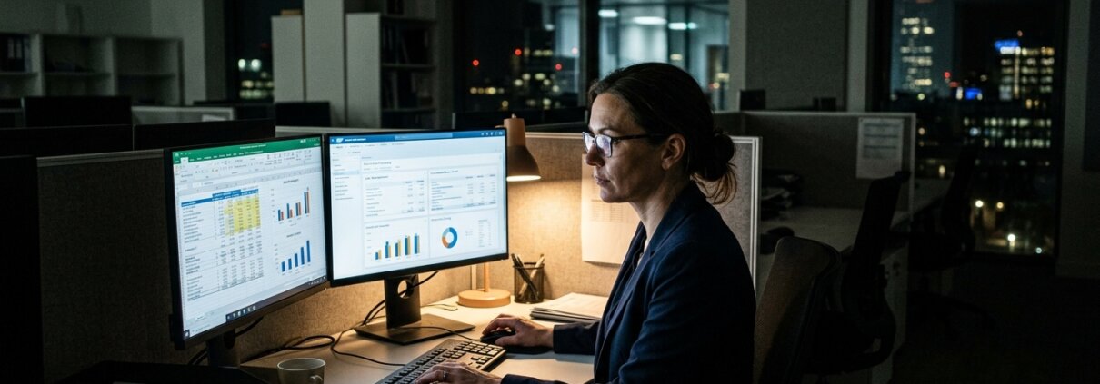 Controller werkt laat aan spreadsheets; voorkom een vertraagde maandafsluiting oorzaken financieel aanpakken.