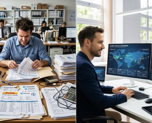 Van chaos met spreadsheets naar gestroomlijnde data tegen trage tender responses expeditie in logistieke dashboards.
