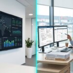 Dashboard featuring process data and professionals analyzing documents to resolve unallocated payments.